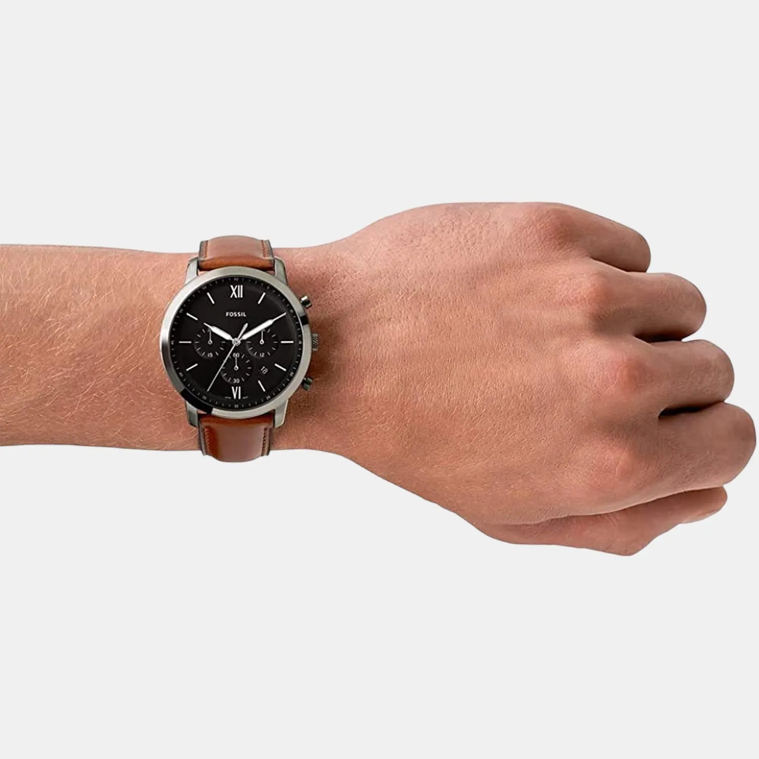 Neutra Men Quartz Grey Dial Chronograph Leather Watch FS5512