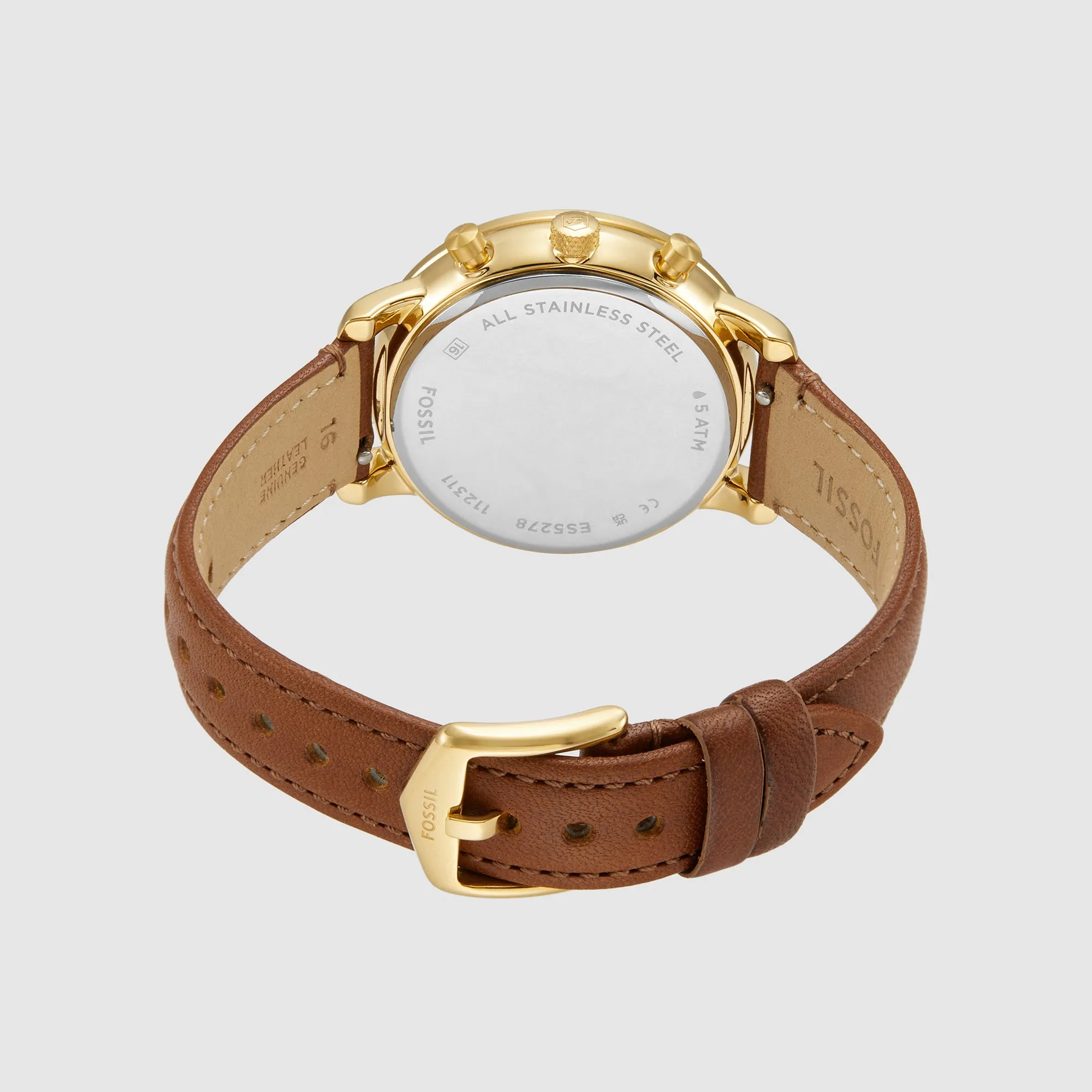 Neutra Women Quartz Mother Of Pearl Dial Chronograph Leather Watch ES5278