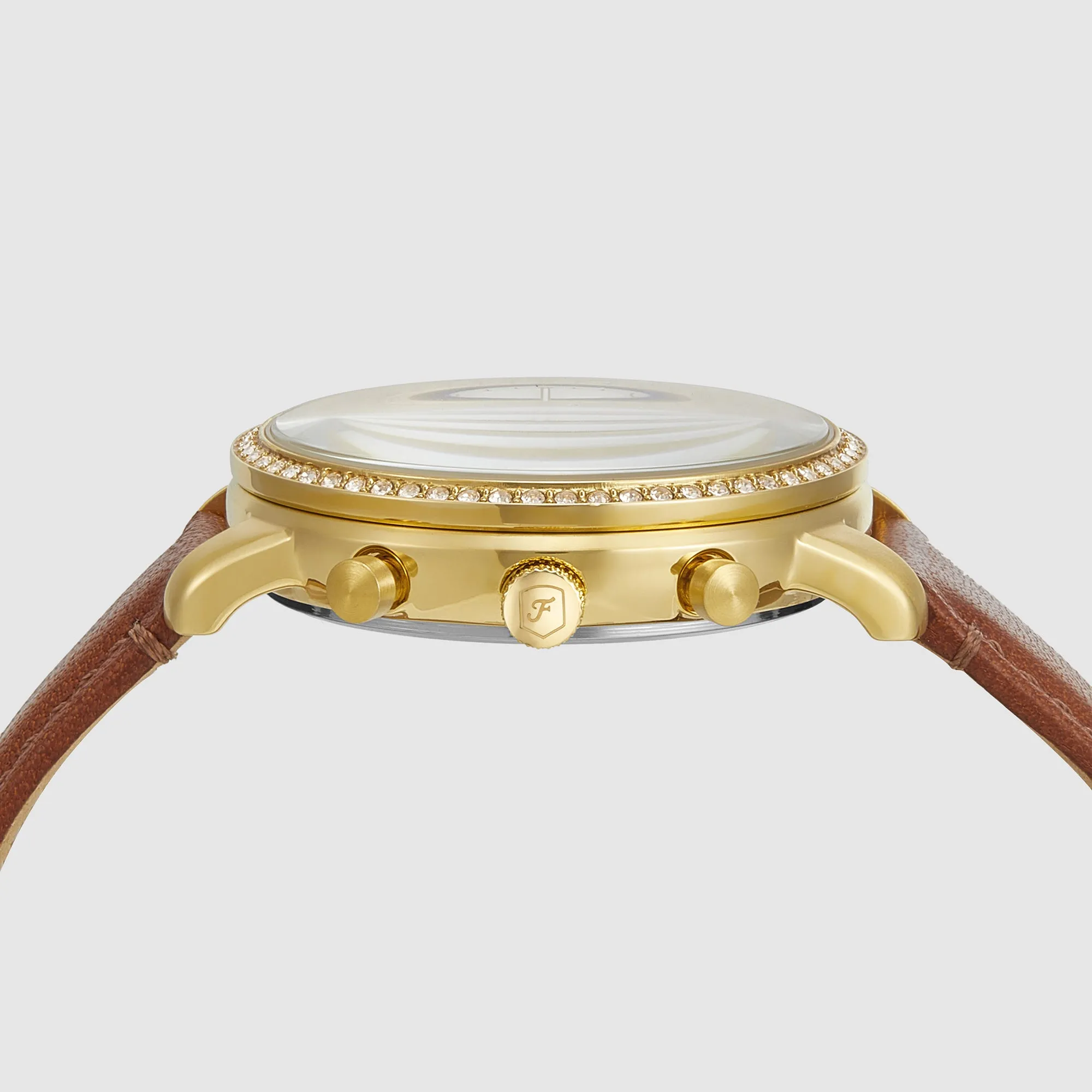 Neutra Women Quartz Mother Of Pearl Dial Chronograph Leather Watch ES5278