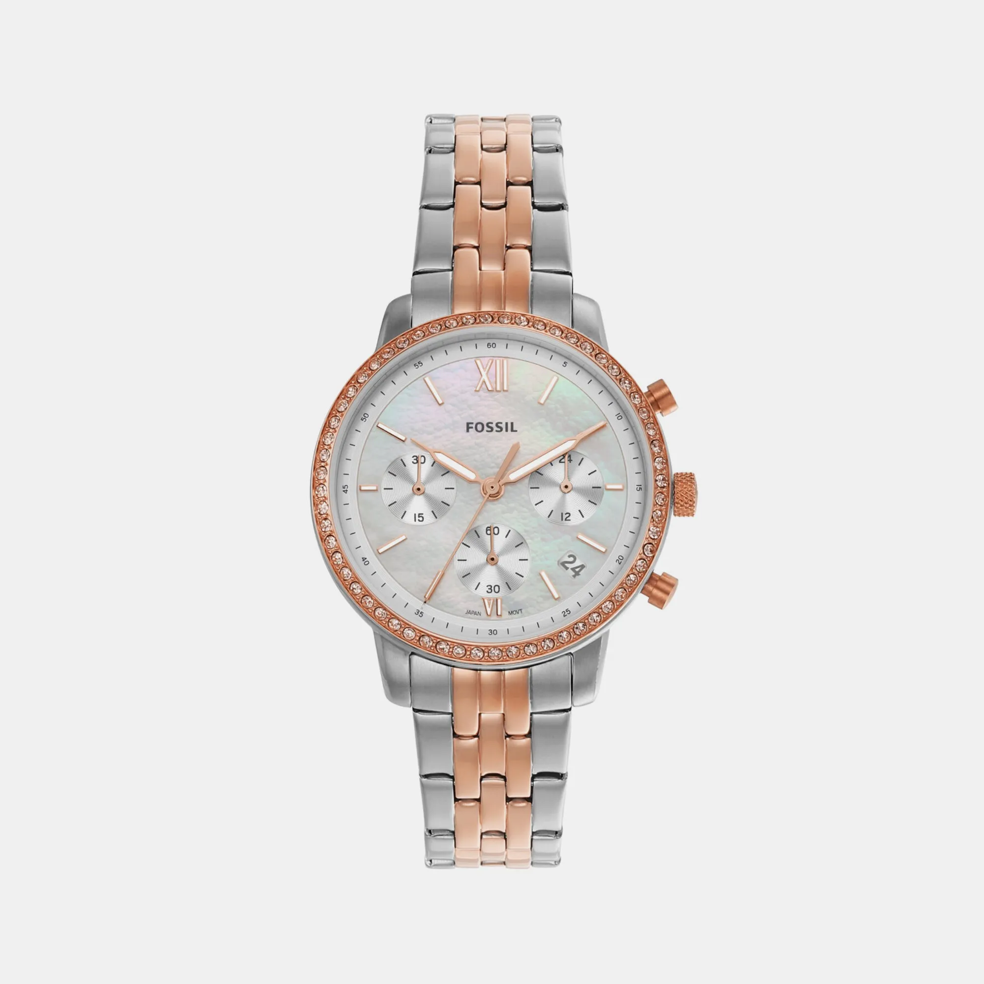 Neutra Women Quartz Mother of Pearl Dial Chronograph Stainless Steel Watch ES5279