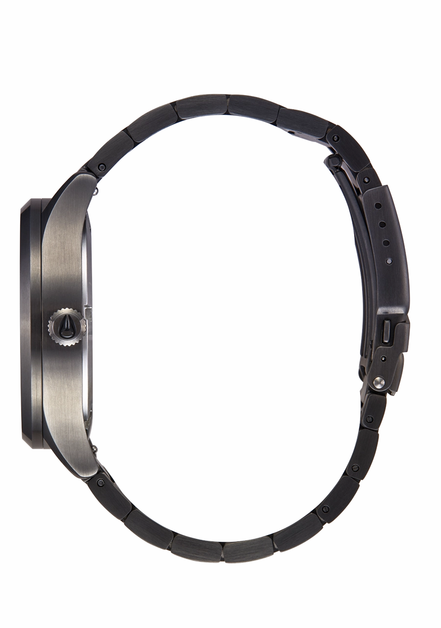 Nixon Sentry Solar Stainless Steel Gunmetal Dial Mens Watch A1346-131-00