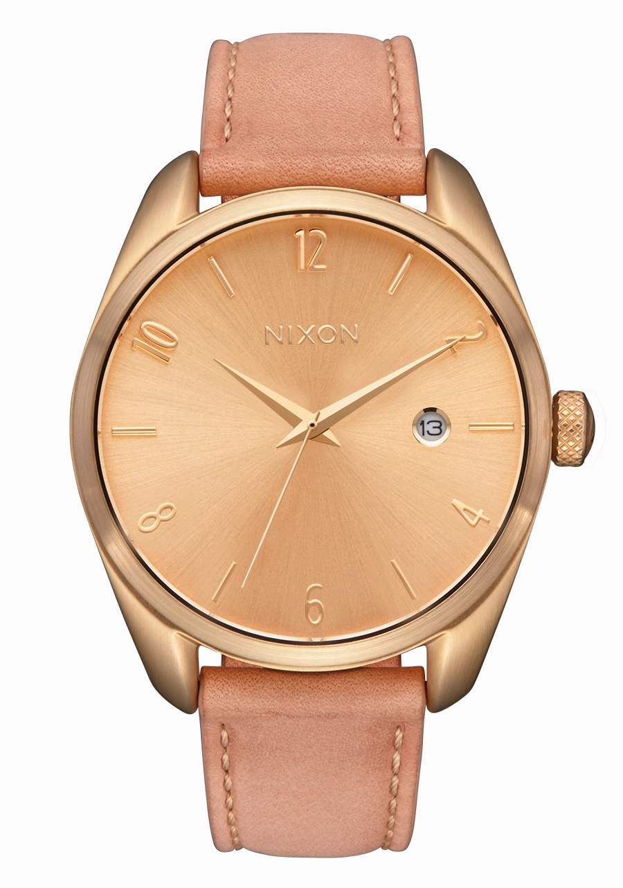 Nixon Thalia Leather Gold Dial Womens Watch A1343-5085-00