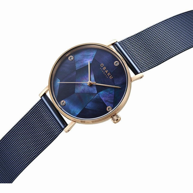 Obaku Mosaik Ocean Blue 37mm Watch - V268LXVLML