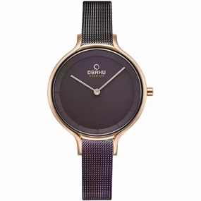 Obaku Women's Walnut Silver Dial Watch