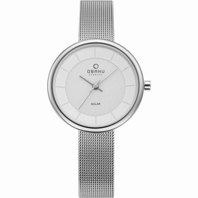 Obaku Women's Watch - Lys Quartz White Dial Stainless Steel Bracelet | V206LRCWMC