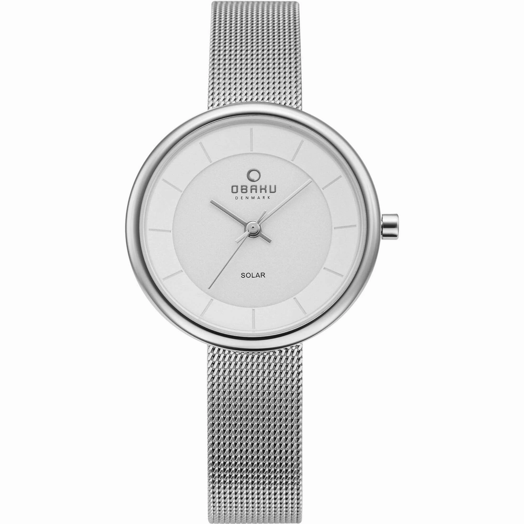 Obaku Women's Watch - Lys Quartz White Dial Stainless Steel Bracelet | V206LRCWMC