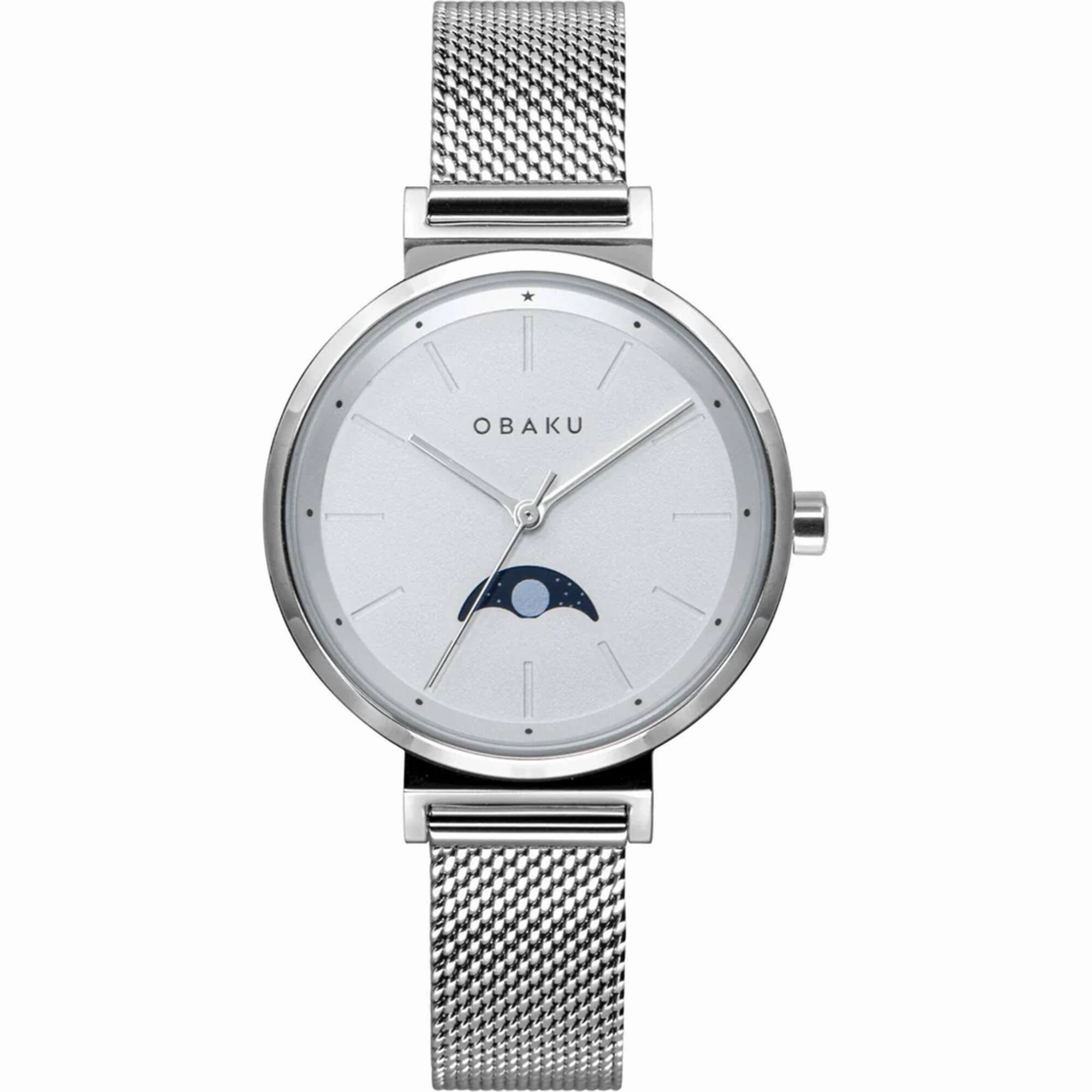 Obaku Women's Watch - Maane Quartz Silver Dial Stainless Steel Bracelet | V243LMCIMC