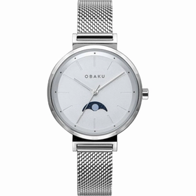 Obaku Women's Watch - Maane Quartz Silver Dial Stainless Steel Bracelet | V243LMCIMC