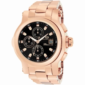 Oceanaut Men's Watch - Baccara XL Black Dial Rose Gold Case Steel Bracelet | OC0827