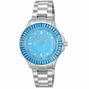 Oniss Women's Watch - Crown Quartz Blue Dial Stainless Steel Bracelet | ON7323-20LBU