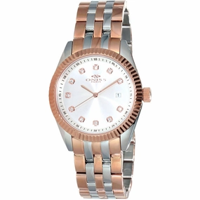 Oniss Women's Watch - Royale Silver Dial Plated Steel Bracelet | ON6669-L2TSV