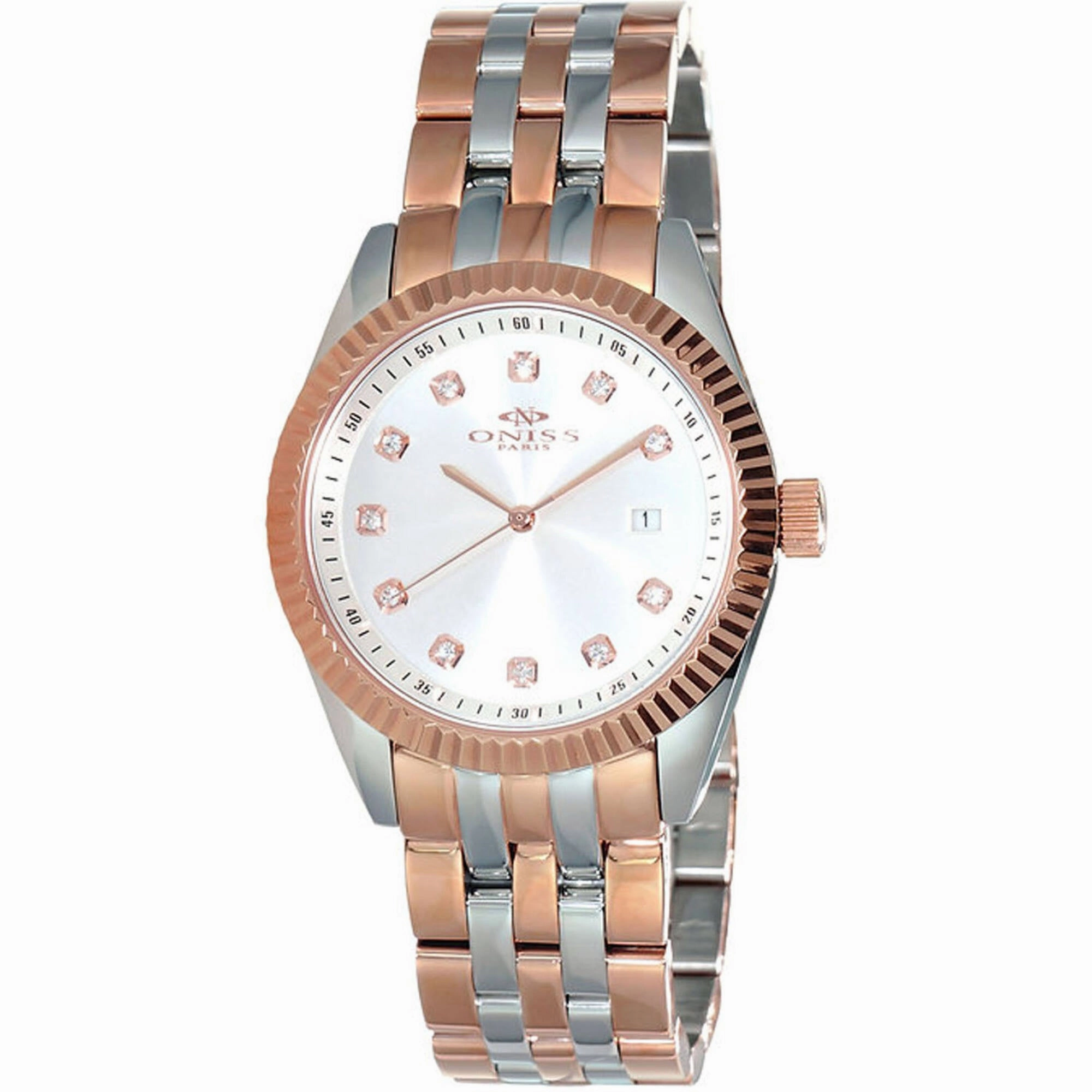 Oniss Women's Watch - Royale Silver Dial Plated Steel Bracelet | ON6669-L2TSV