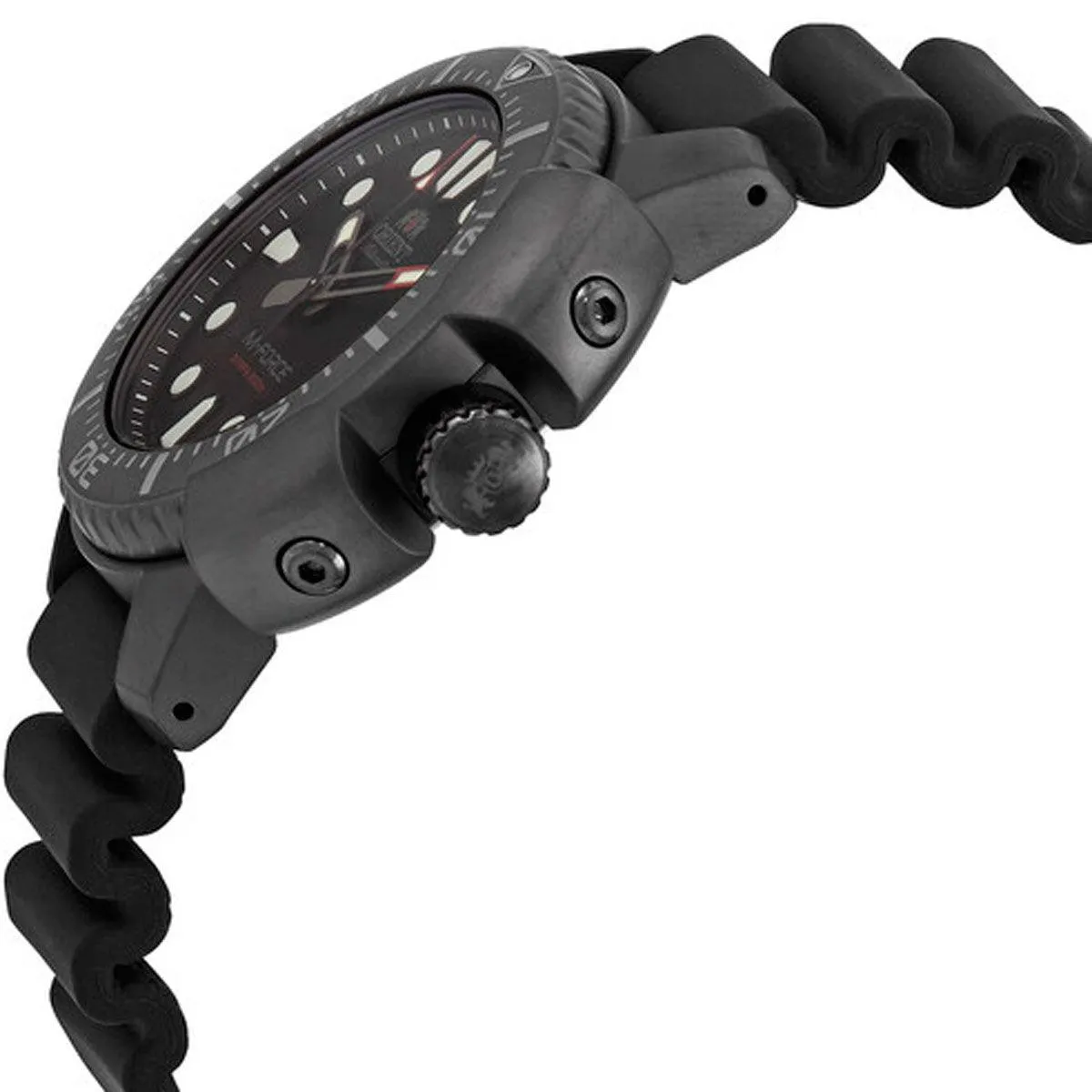 Orient Men's Automatic Watch - M-Force Dive Black Dial Rubber Strap | RA-AC0L03B00B