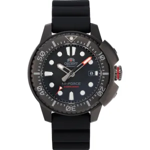 Orient Men's Automatic Watch - M-Force Dive Black Dial Rubber Strap | RA-AC0L03B00B