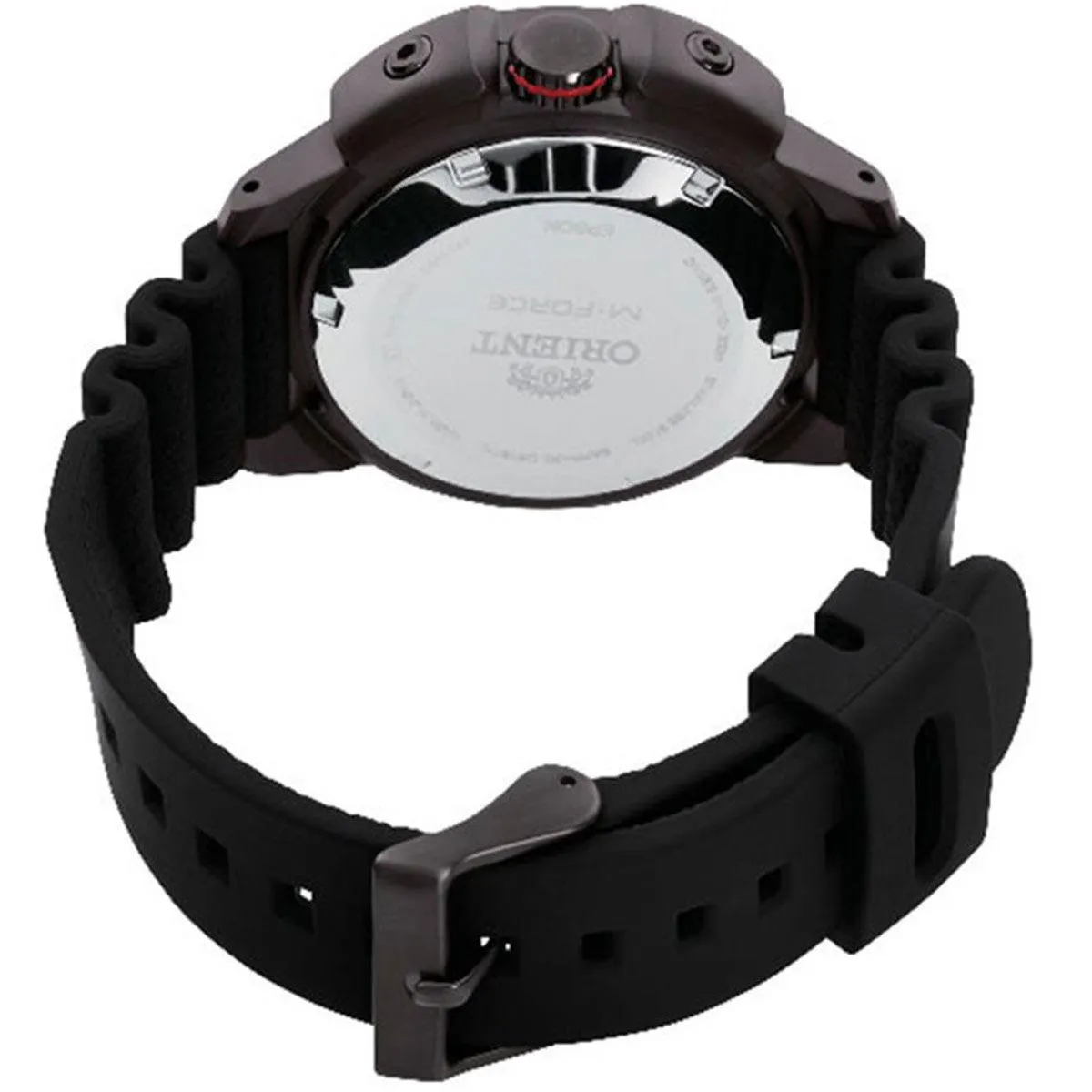 Orient Men's Automatic Watch - M-Force Dive Black Dial Rubber Strap | RA-AC0L03B00B