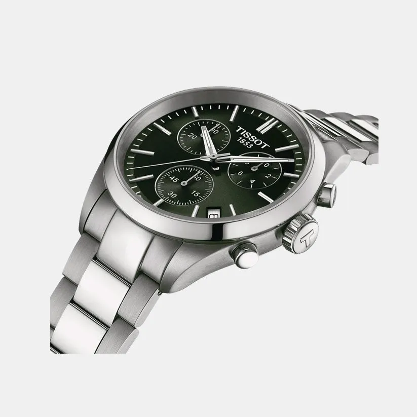 PR 100 Chronograph Men Green Stainless Steel Watch T1504171109100
