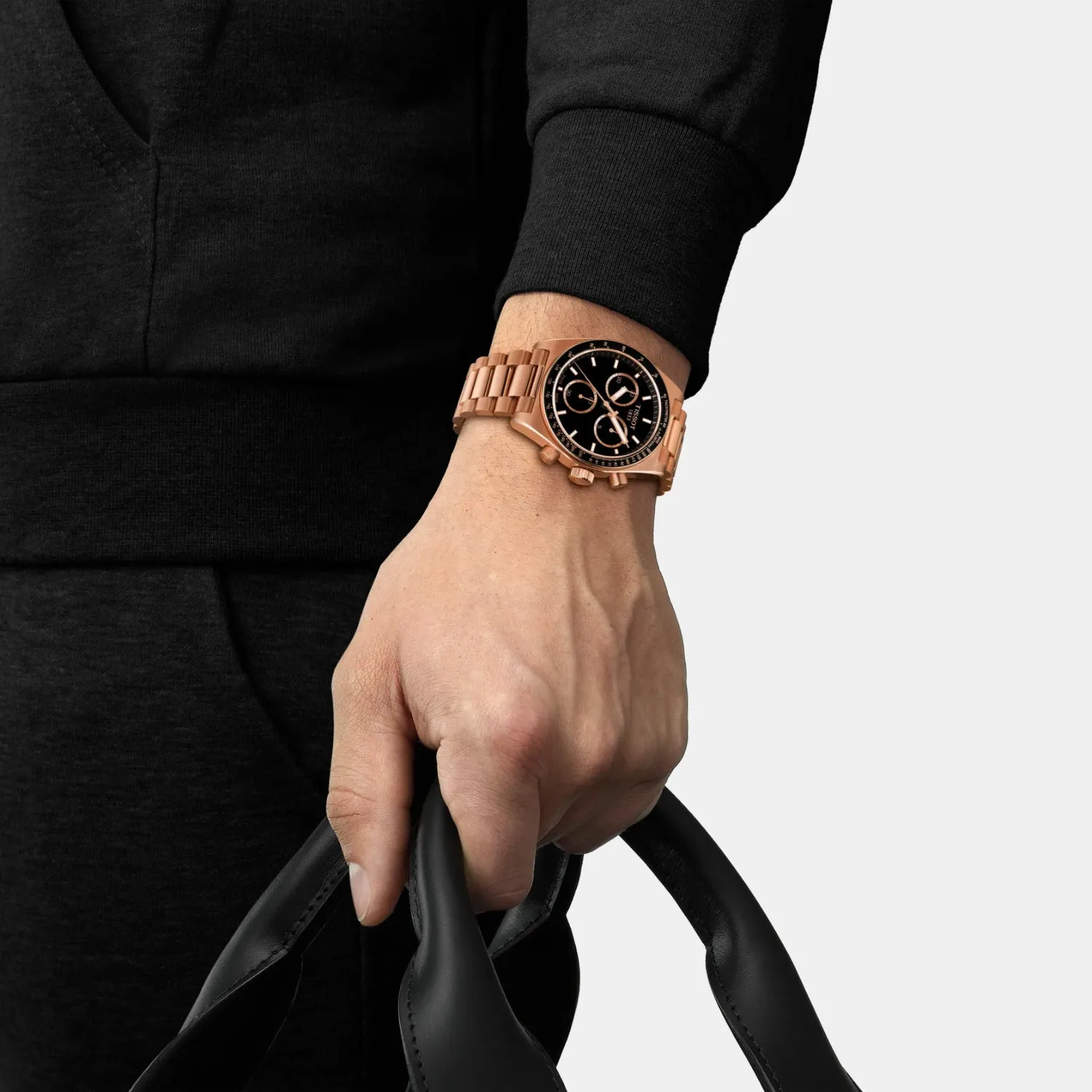 PR 516 Men Quartz Black Dial Chronograph Stainless Steel Watch T1494173305100