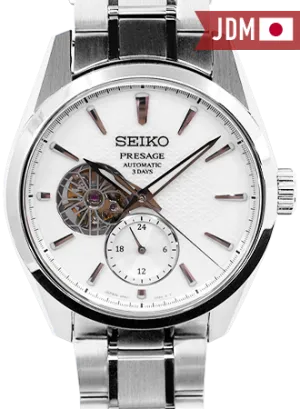Presage Automatic Sharp Edged Open-Heart Shironeri White Ref. SARJ001