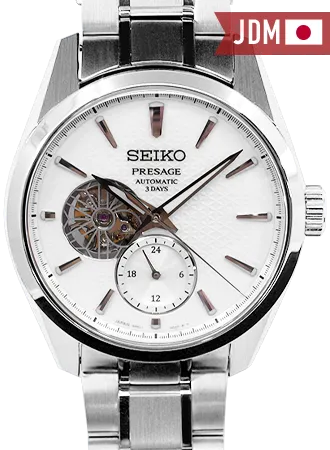 Presage Automatic Sharp Edged Open-Heart Shironeri White Ref. SARJ001