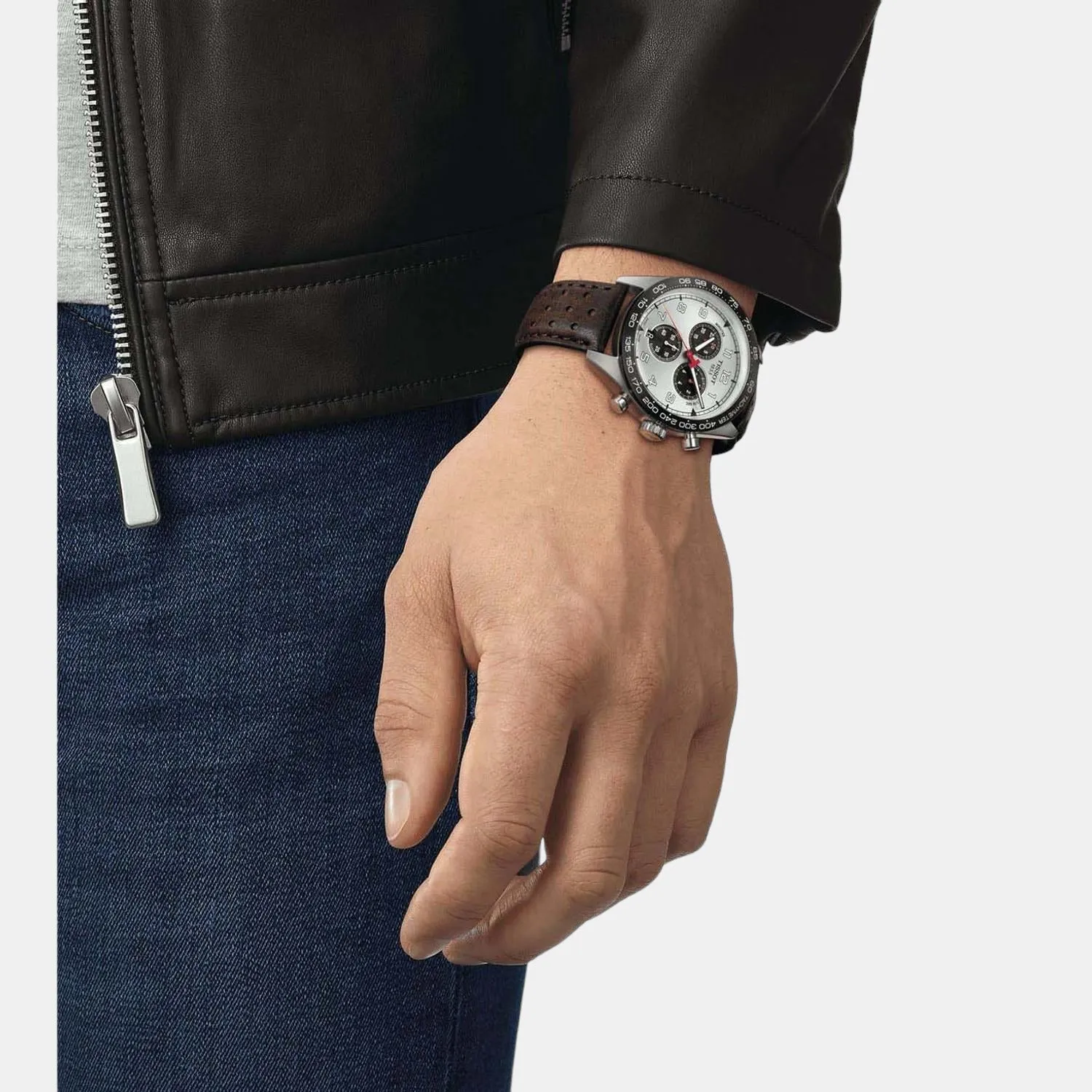 Prs 516 Men Chronograph Leather Watch T1316171603200