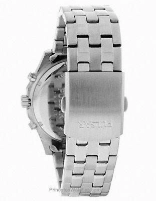 Pulsar Mens Chronograph - Blue Dial - Silver-Tone - Luminous Hands and Markers