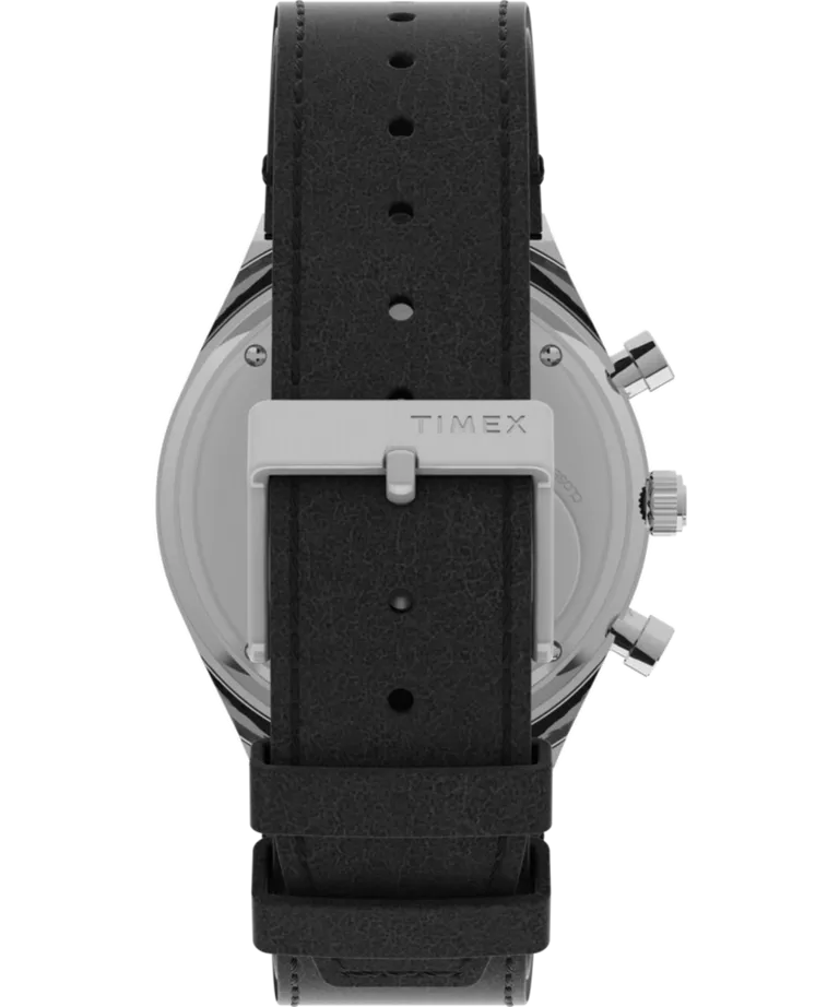 Q Timex Chronograph 40mm Leather Strap Watch TW2V42700