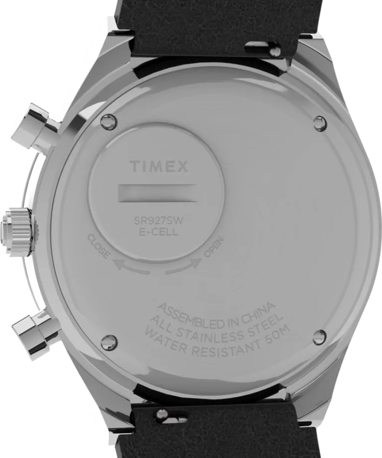 Q Timex Chronograph 40mm Leather Strap Watch TW2V42700
