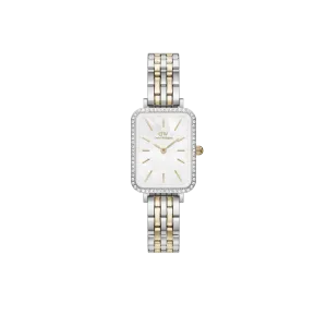 Quadro Lumine Bezel 5-Link Two-Tone MOP Silver