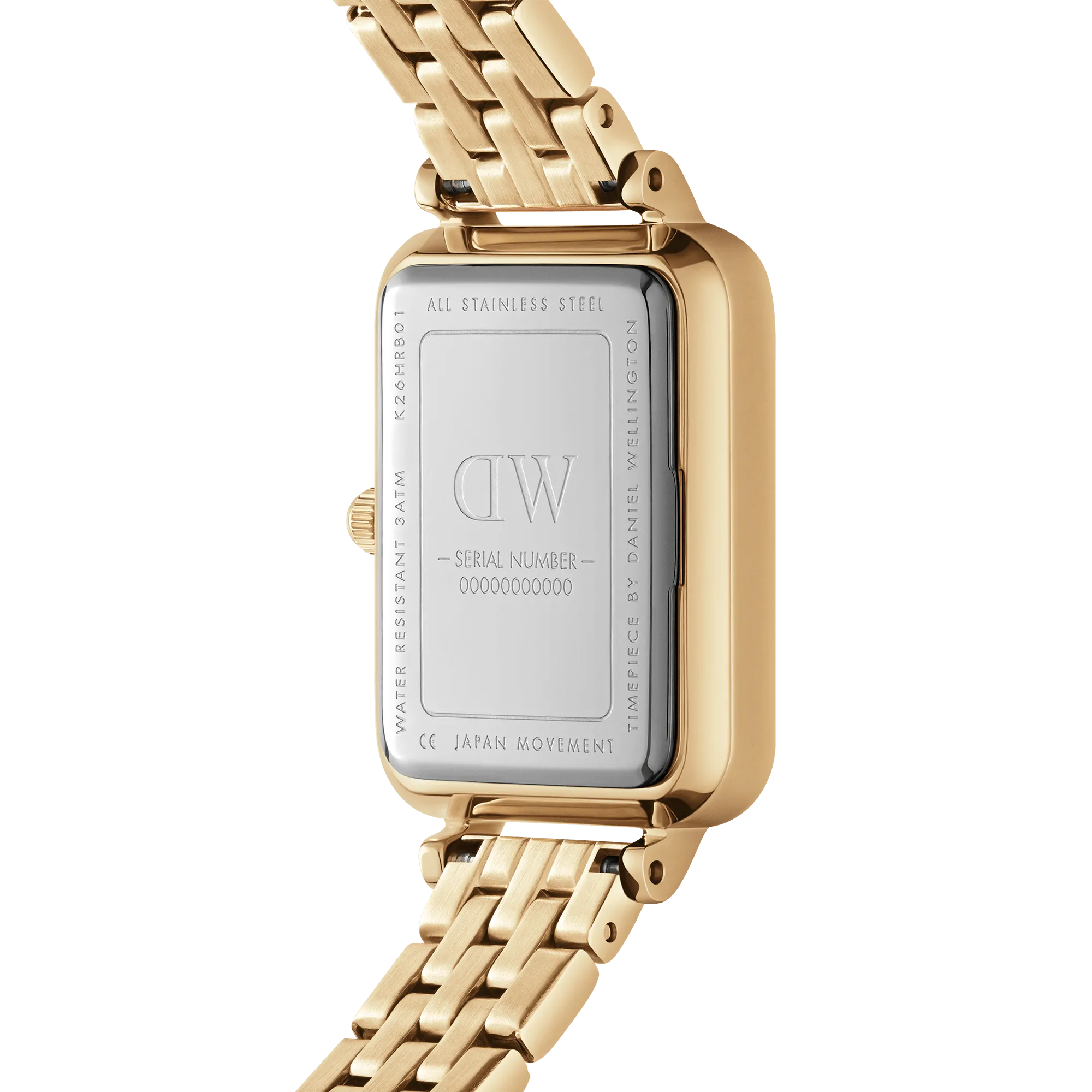 Quadro Roman Numerals 5-Link Gold