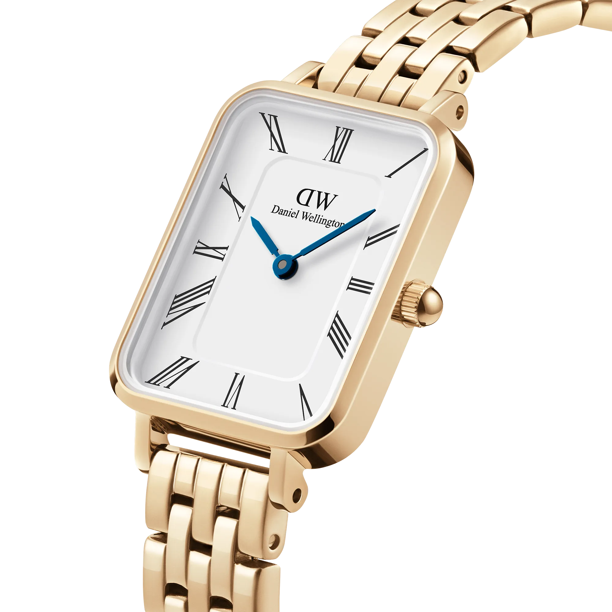 Quadro Roman Numerals 5-Link Gold