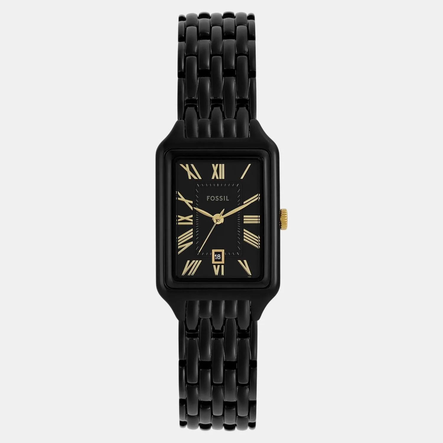 Raquel Women Quartz Black Dial Analog Stainless Steel Watch ES5385