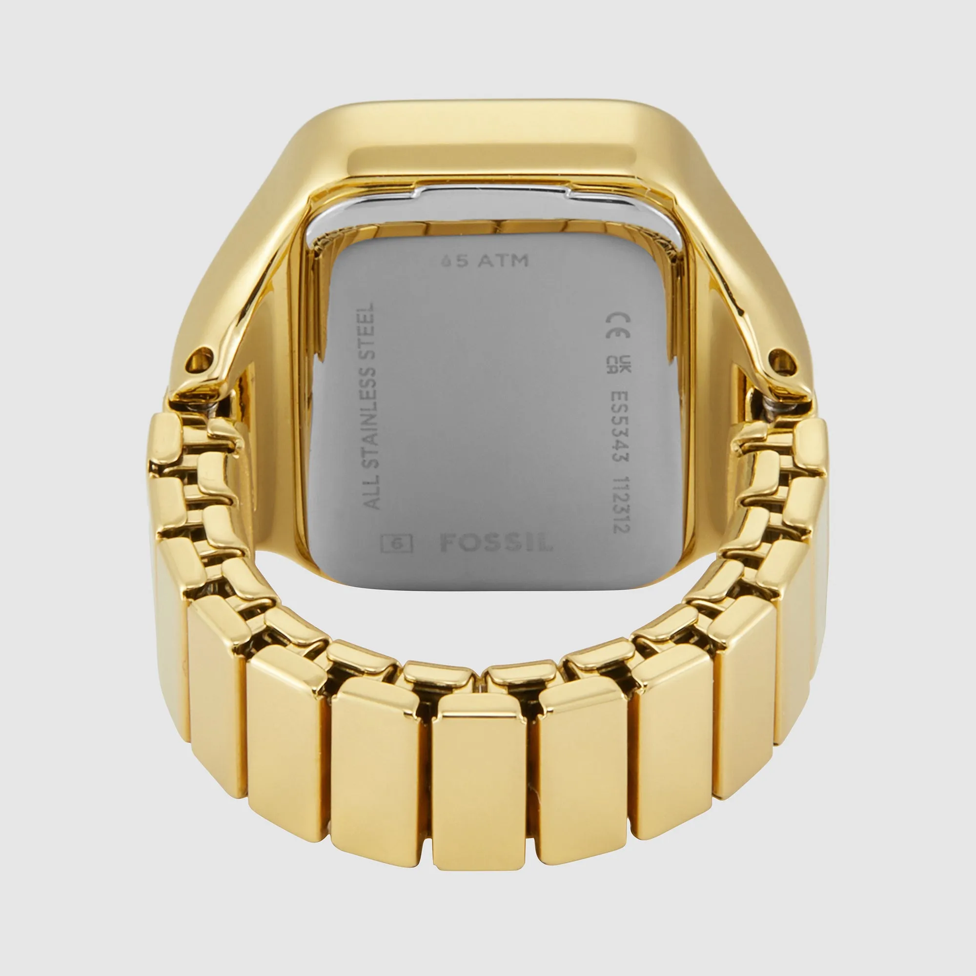 Raquel Women Quartz Gold Dial Ring Analog Stainless Steel Watch ES5343