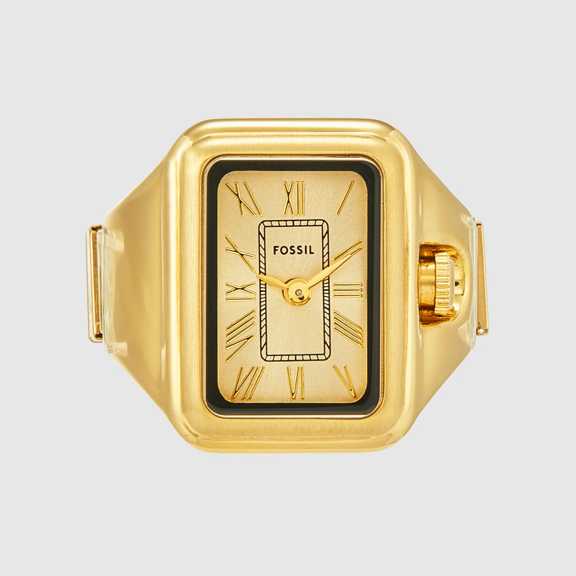 Raquel Women Quartz Gold Dial Ring Analog Stainless Steel Watch ES5343