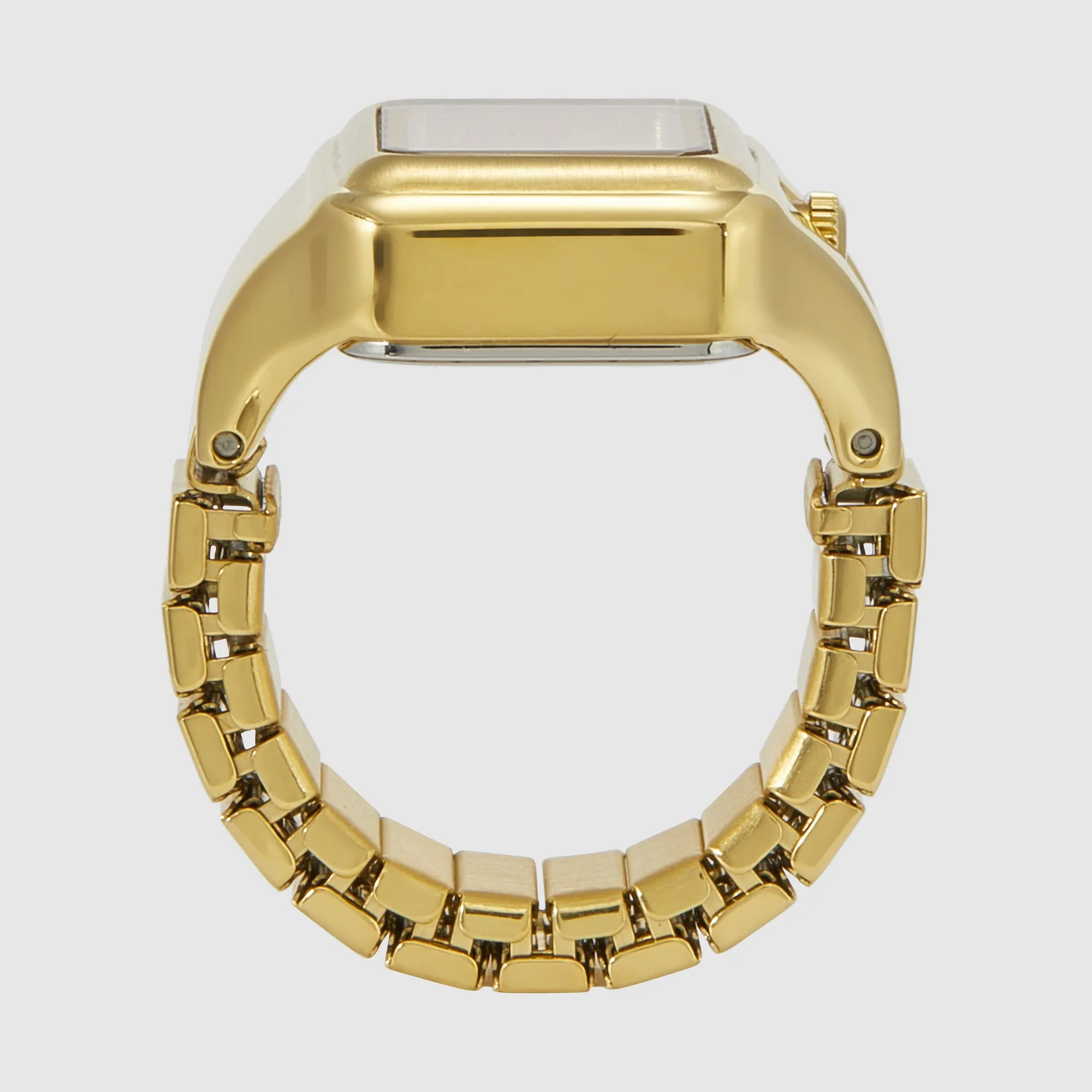 Raquel Women Quartz Gold Dial Ring Analog Stainless Steel Watch ES5343