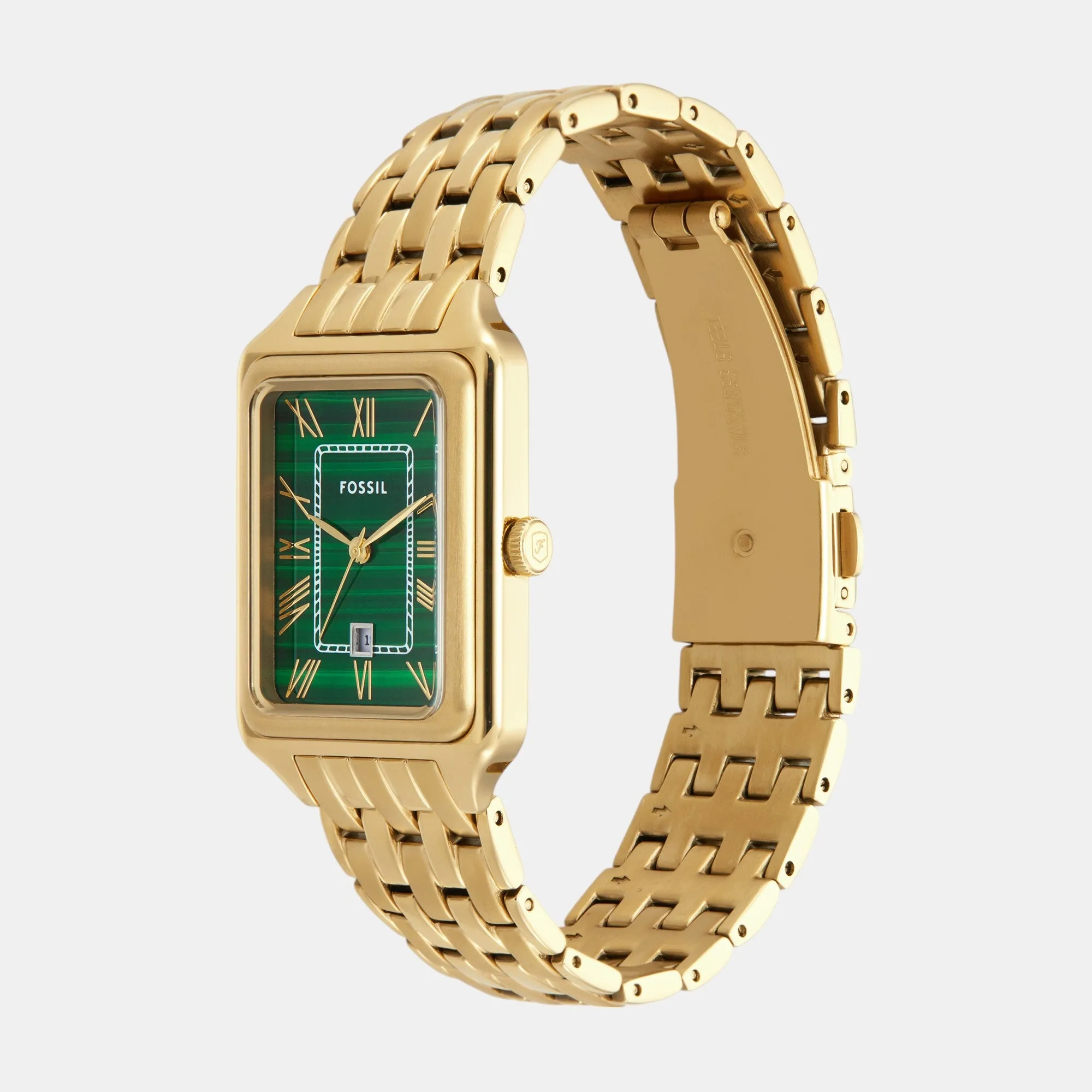 Raquel Women Quartz Green Dial Analog Stainless Steel Watch ES5341