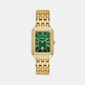Raquel Women Quartz Green Dial Analog Stainless Steel Watch ES5341