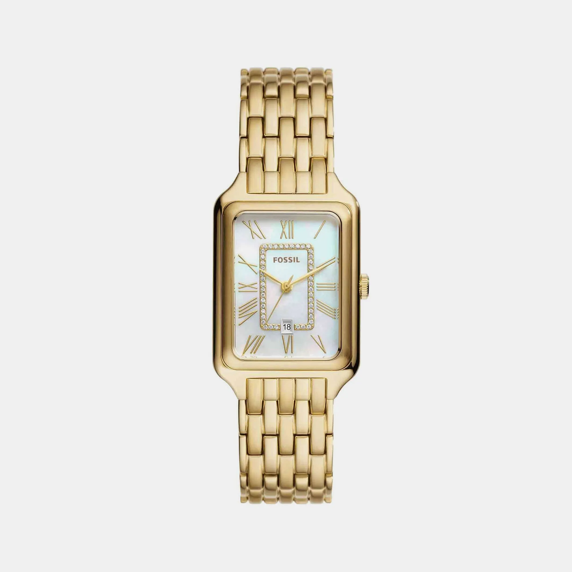 Raquel Women Quartz Mother-Of-Pearl Dial Analog Stainless Steel Watch ES5304
