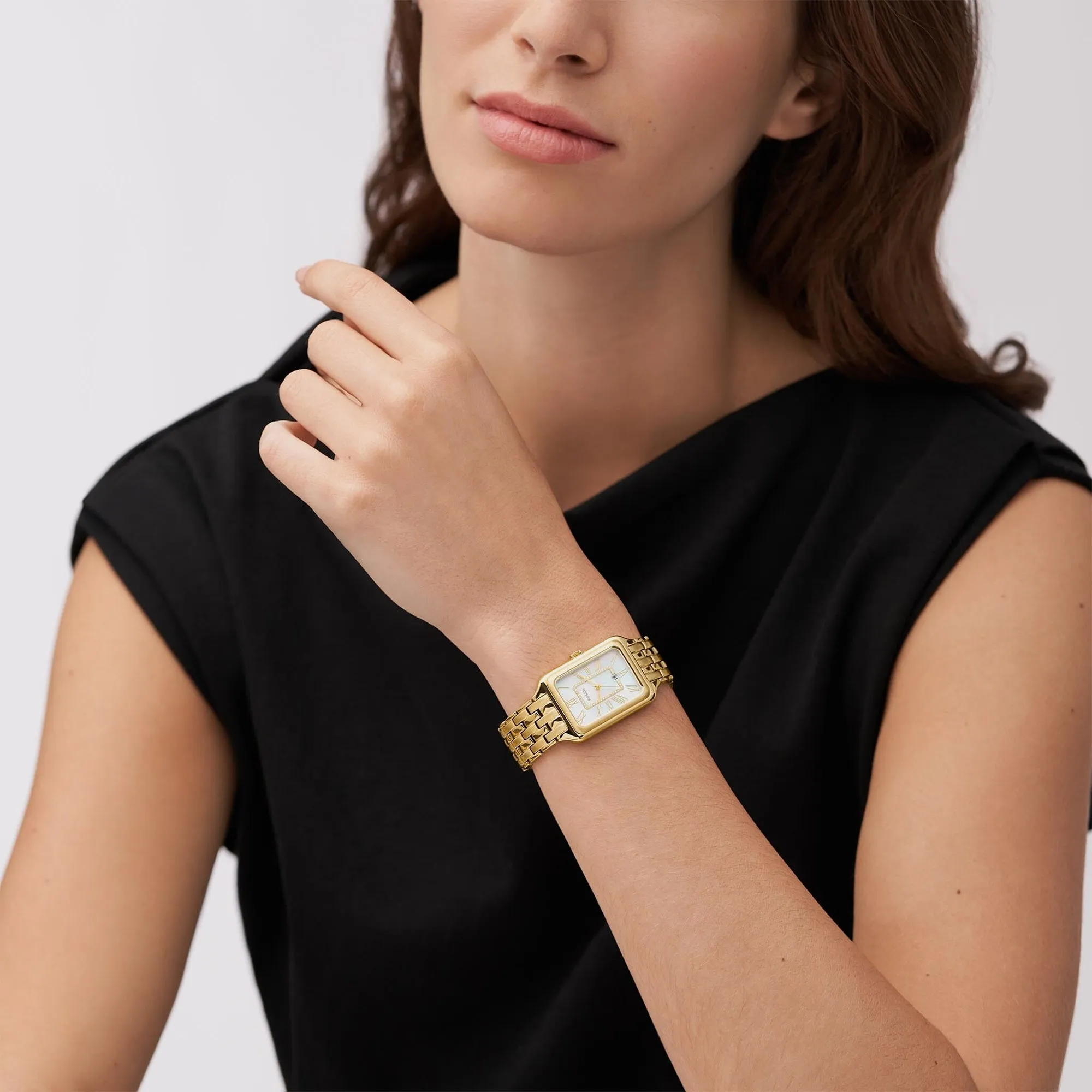 Raquel Women Quartz Mother-Of-Pearl Dial Analog Stainless Steel Watch ES5304