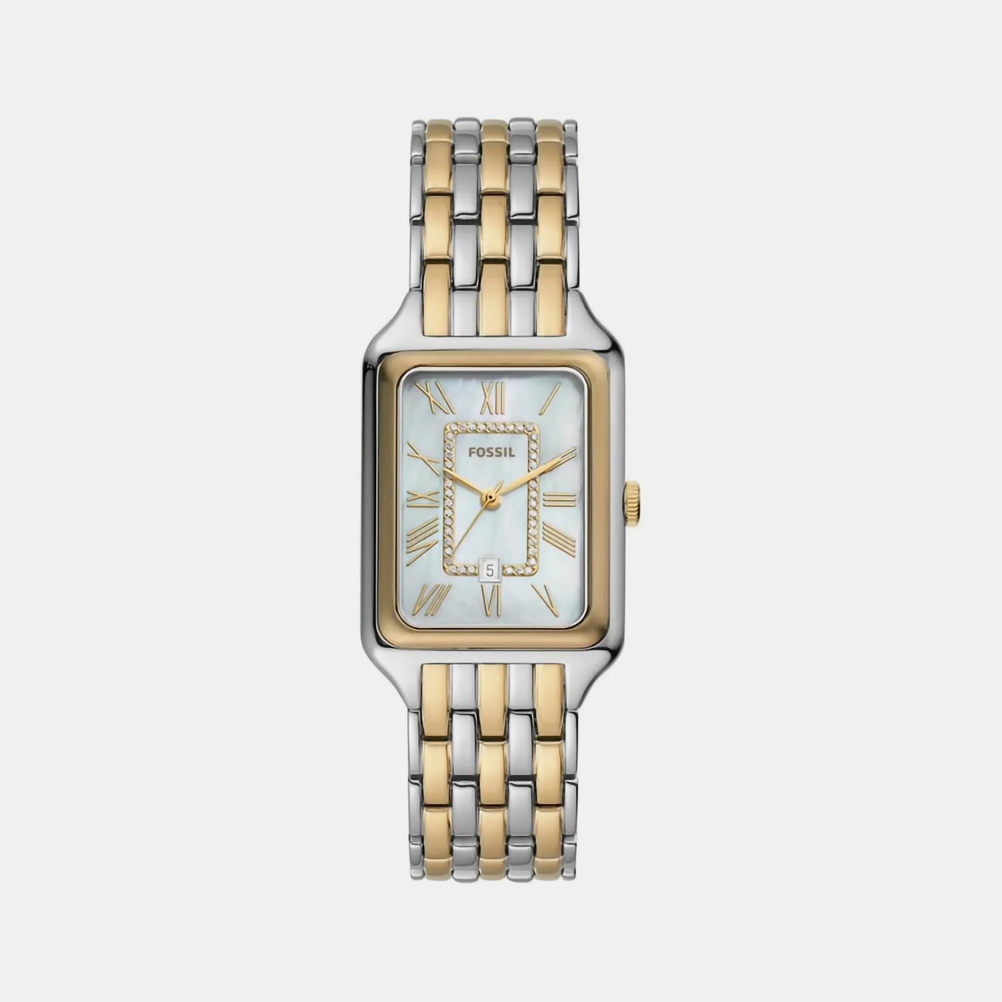 Raquel Women Quartz Mother Of Pearl Dial Analog Stainless Steel Watch ES5305