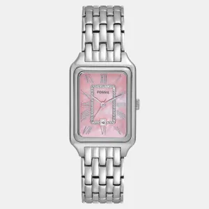 Raquel Women Quartz Pink Mother Of Pearl Dial Analog Stainless Steel Watch ES5401
