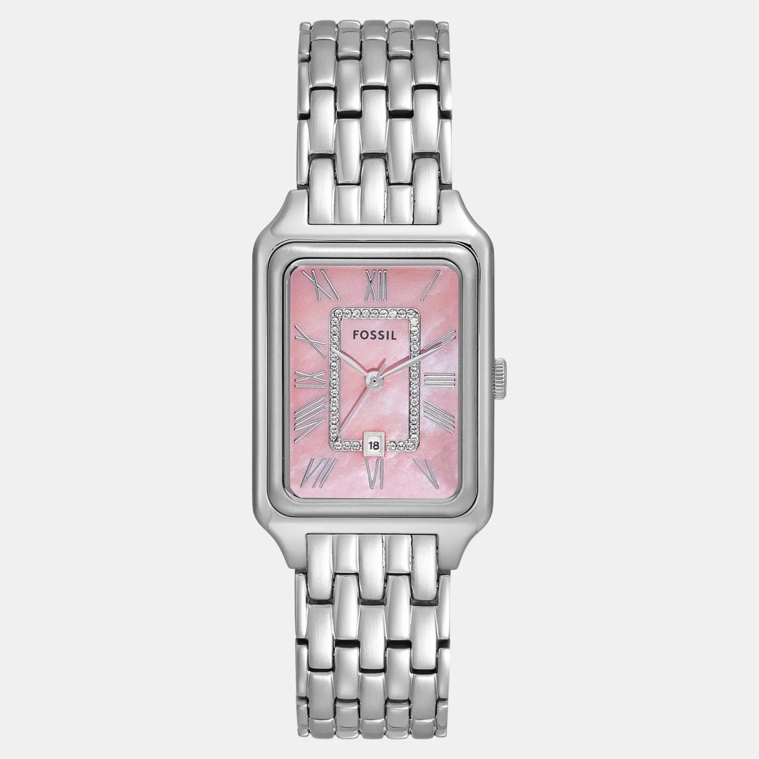 Raquel Women Quartz Pink Mother Of Pearl Dial Analog Stainless Steel Watch ES5401