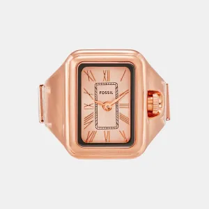 Raquel Women Quartz Rose Gold Dial Ring Analog Stainless Steel Watch ES5345