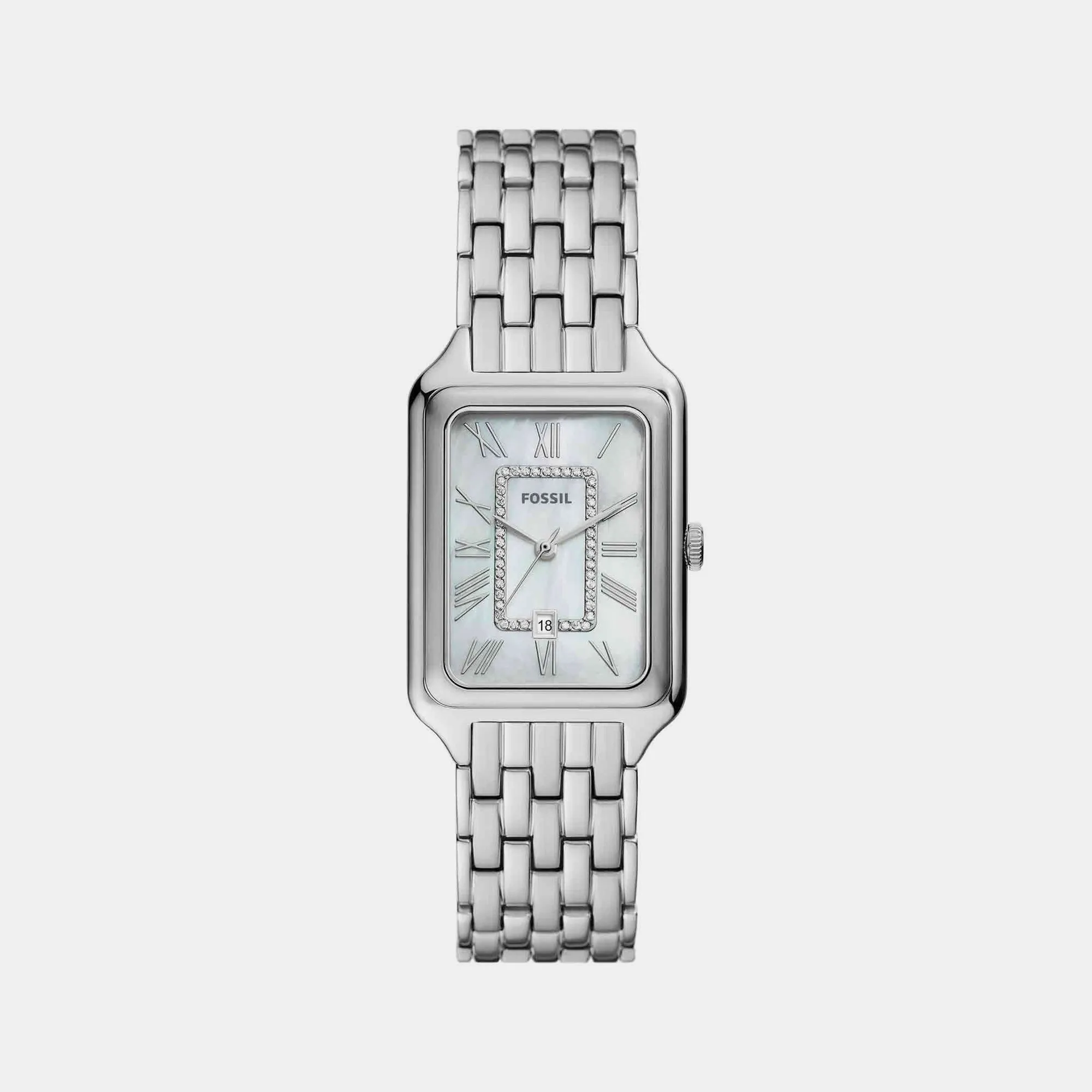 Raquel Women Quartz Silver Dial Analog Stainless Steel Watch ES5306