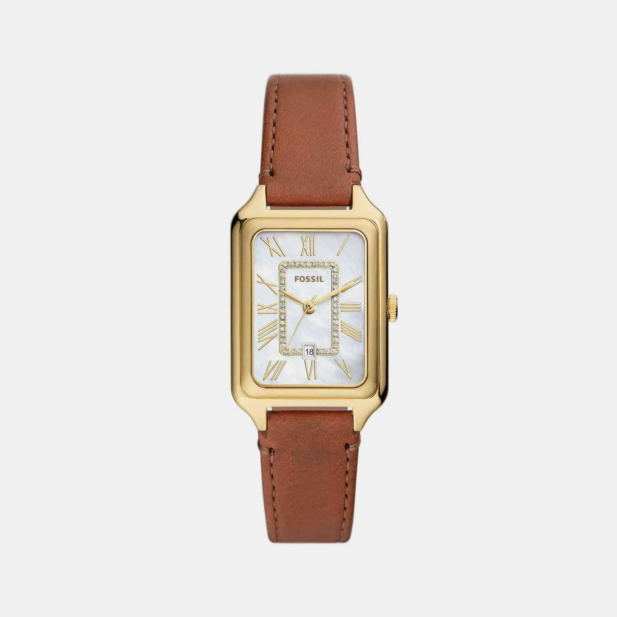 Raquel Women Quartz White Dial Analog Leather Watch ES5307