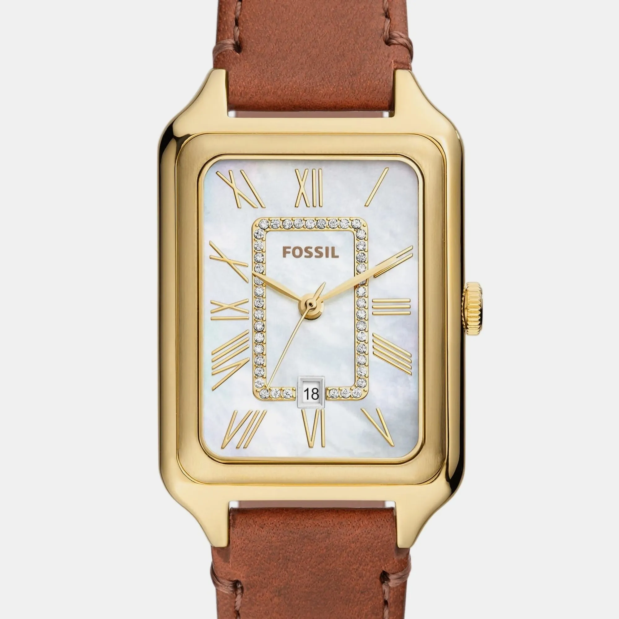 Raquel Women Quartz White Dial Analog Leather Watch ES5307