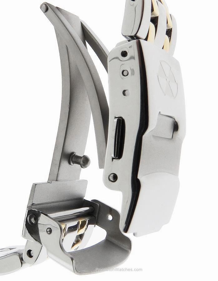 Reactor Womens Curie Watch - Two-Tone - Swarovski - Bracelet - Day/Date - MOP