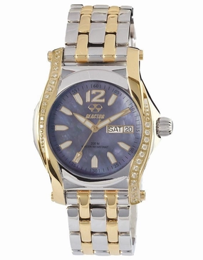 Reactor Womens Curie Watch - Two-Tone - Swarovski - Bracelet - Day/Date - MOP
