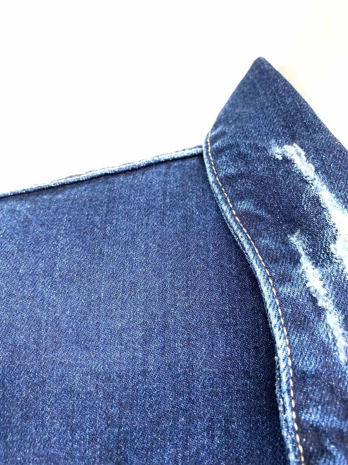 REBECCA MINKOFF Women's Blue Distressed Size S Jacket