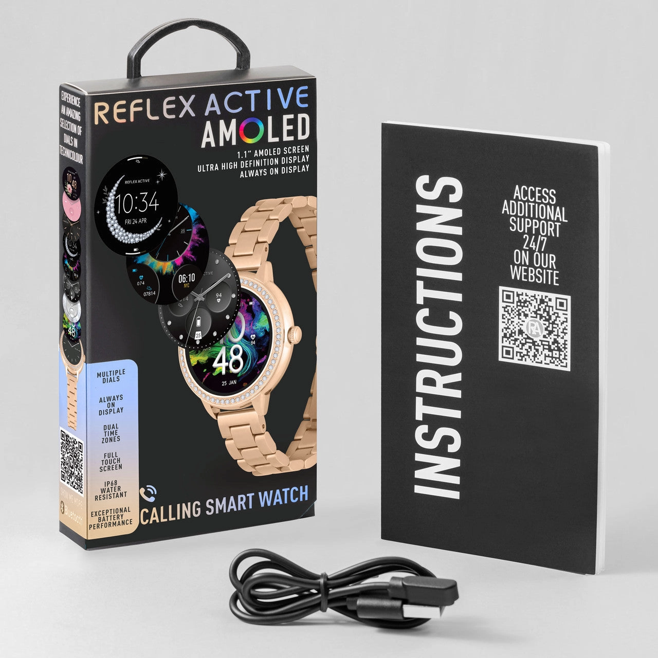 Reflex Active SERIES 41 AMOLED Rose Gold Bracelet Smart Watch RA41-4096