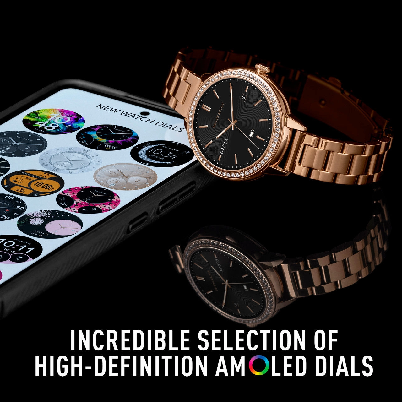 Reflex Active SERIES 41 AMOLED Rose Gold Bracelet Smart Watch RA41-4096